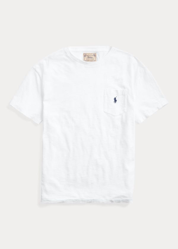 T Shirt Polo Ralph Lauren Classic Slub Pocket Homem 17438-YATZ